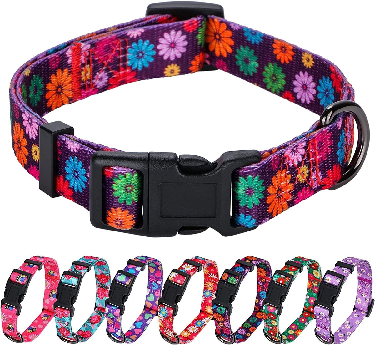 Floral Dog Collar Large by Prismra