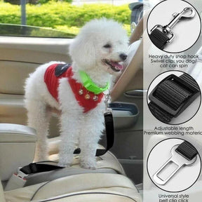 Pet Car Seat Belt 2-Pack Adjustable by Prismra