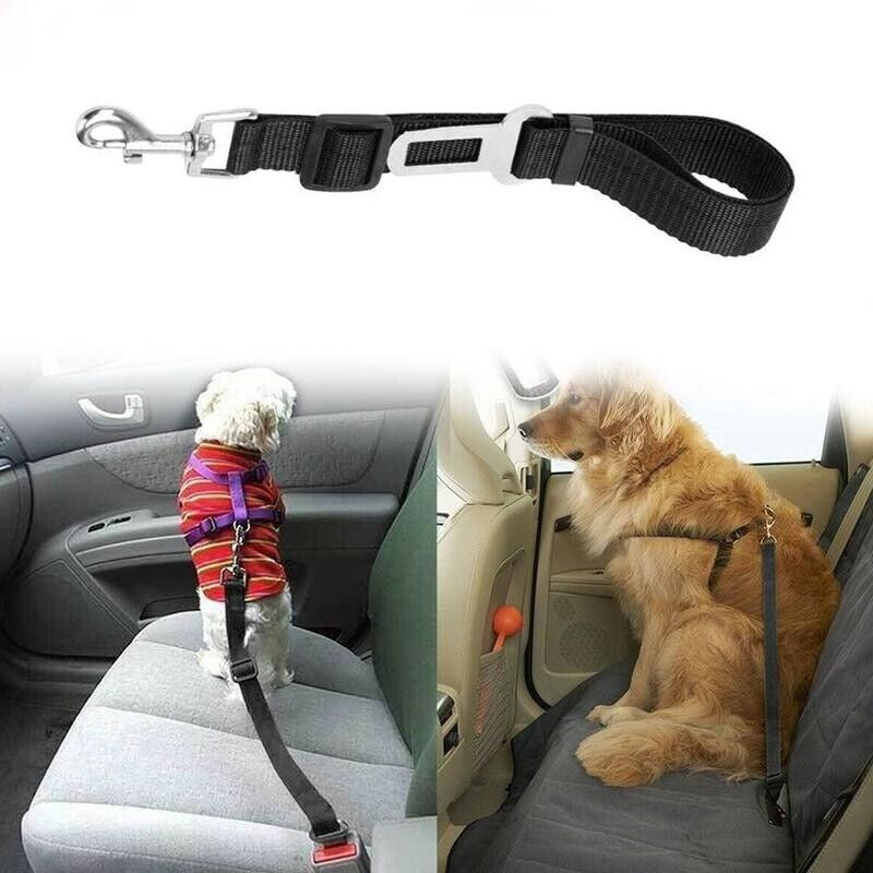 Pet Car Seat Belt 2-Pack Adjustable by Prismra
