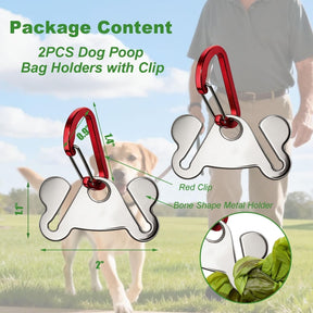Hands-Free Dog Poop Bag Holder 2-Pack Prismra