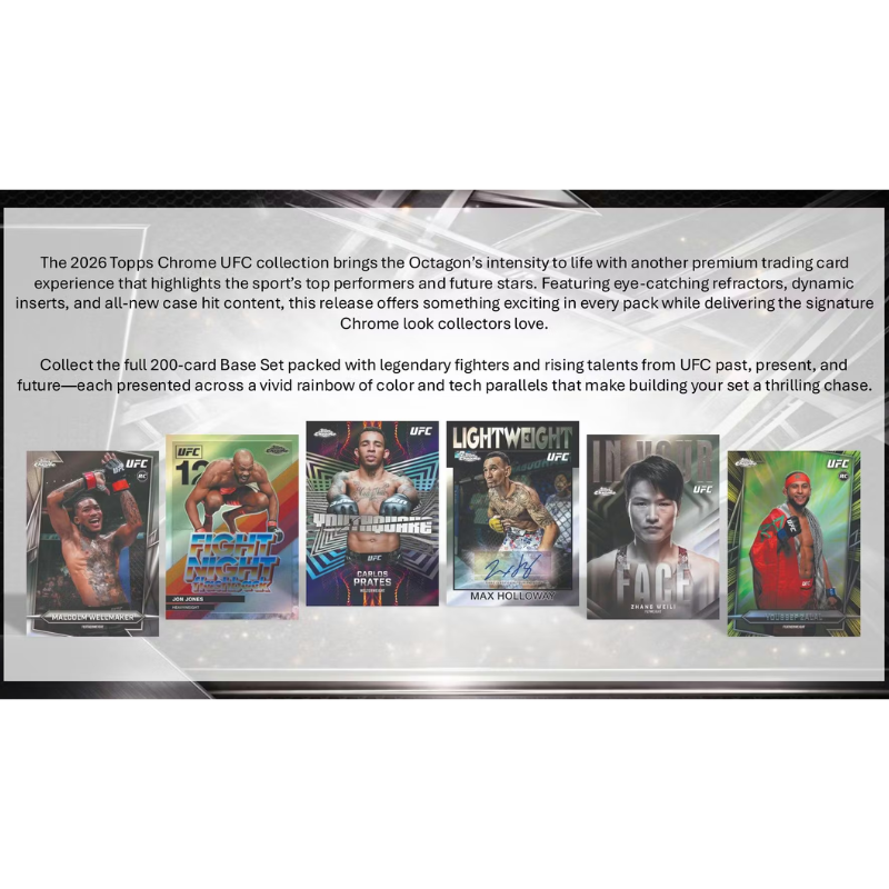 2026 Topps Chrome UFC Delight 8 Box Case